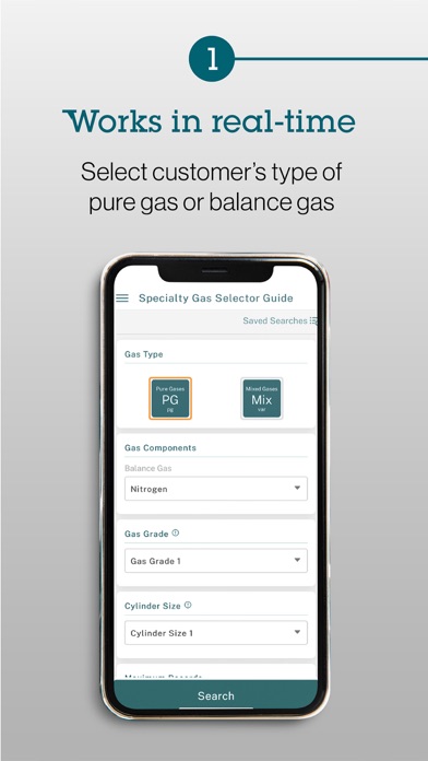 Airgas Specialty Gas Selector Screenshot