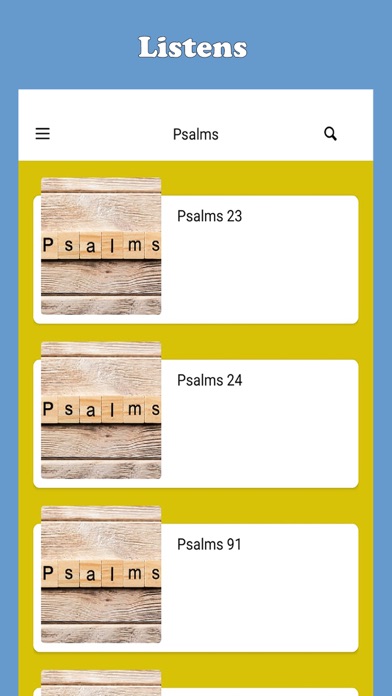 Psalms 23 and others Screenshot