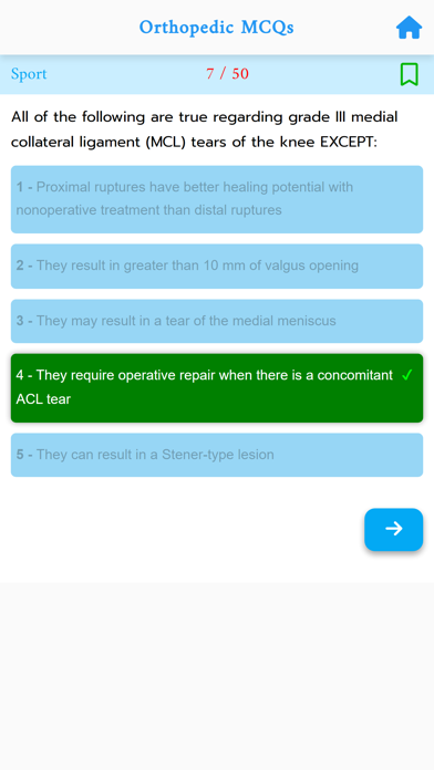 Orthopedic Quiz MCQs Screenshot