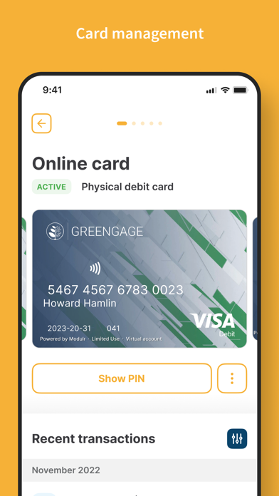Greengage | Personal Account Screenshot