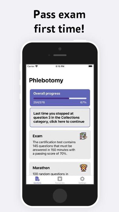 Phlebotomy Test Screenshot