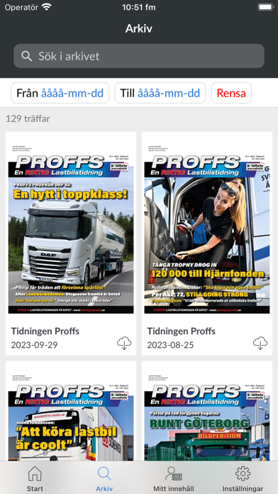 Lastbilstidningen PROFFS Screenshot