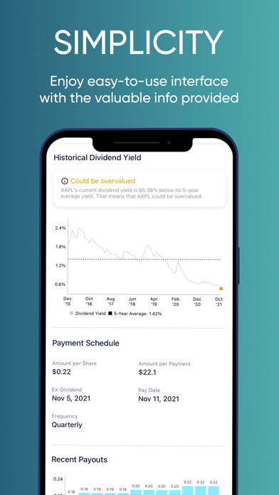 Dividend Tracker: Stock Market Screenshot