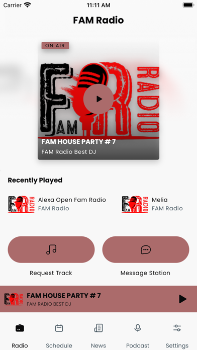 FAM Radio Screenshot