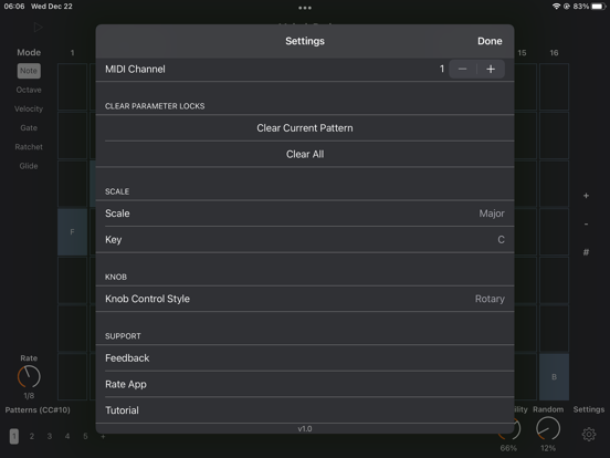 MelodyBud Generative Sequencer iPad app afbeelding 8