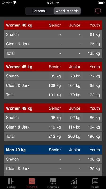 Olympic Weightlifting App screenshot 3 of 7