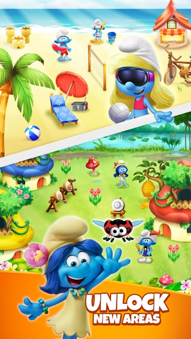 Smurfs Bubble Shooter Game screenshot 2