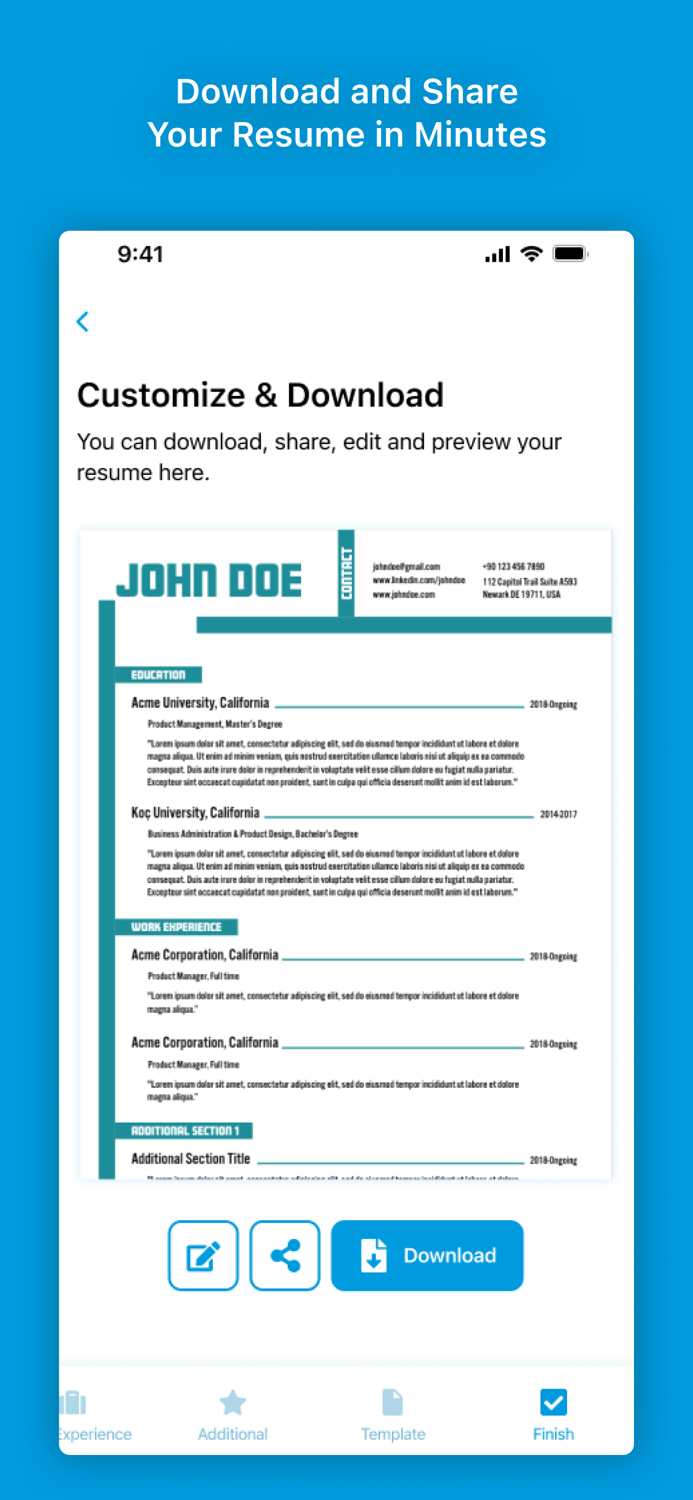 PDF Resume Creator