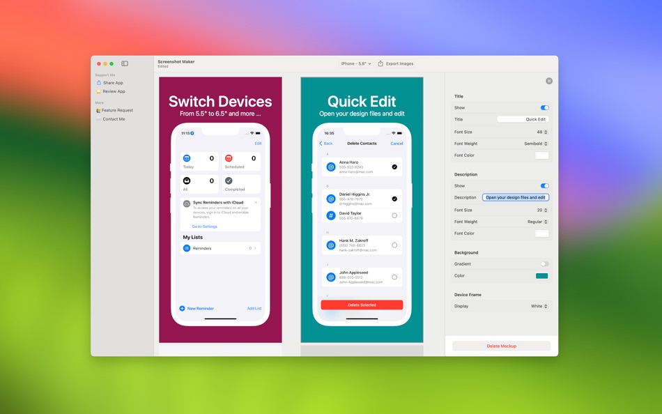 #1. Screenshot Mockup for Appstore (macOS) 由: Collins Cheruiyot