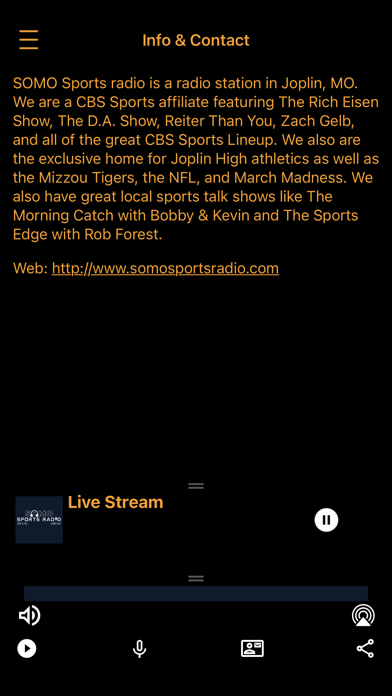SOMO Sports Radio Screenshot