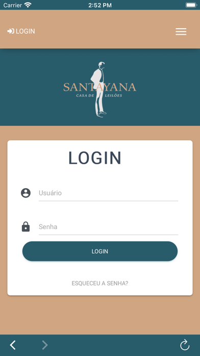 Santayana Leilões Screenshot