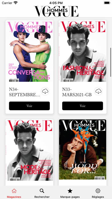 Vogue Hommes Screenshot