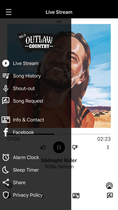 95.9 Outlaw Country Screenshot
