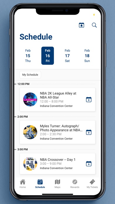 NBA Events Screenshot