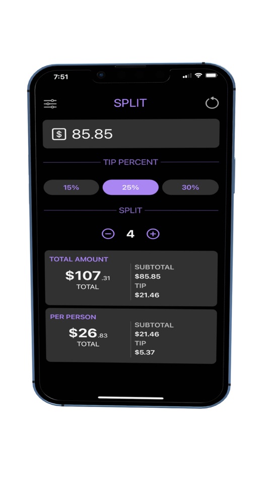 #5. Split: Tip Calculator (iOS) Podle: Anoop tomar
