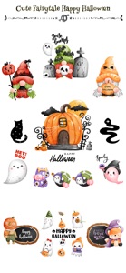 Cute Fairytale Happy Halloween screenshot #1 for iPhone