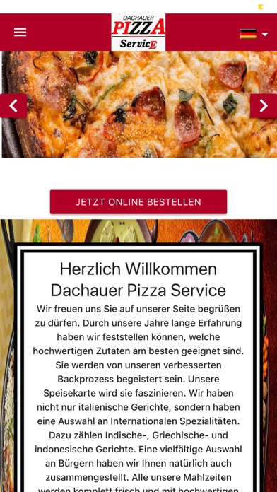 Dachauer Pizza Service Screenshot