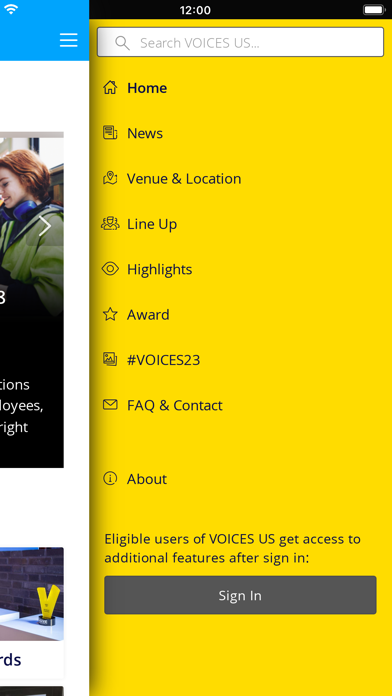 VOICES App Screenshot