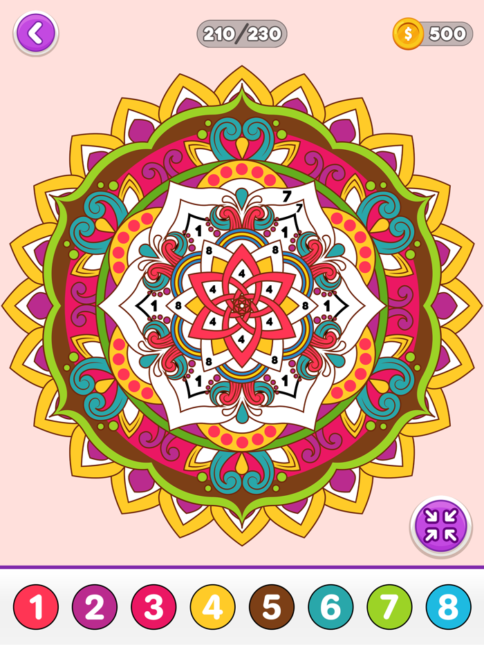 Daily Mandala Pattern Coloring