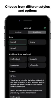 ai email: ai writing assistant iphone screenshot 3