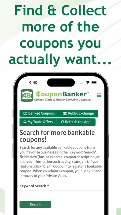 CouponBanker Screenshot