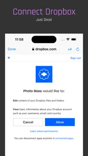 photo boss for dropbox iPhone Captures Décran 1