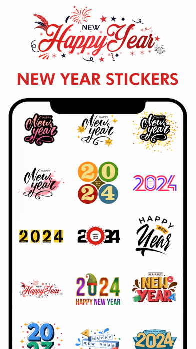 Screenshot #2 pour Happy New Year Stickers - 2024