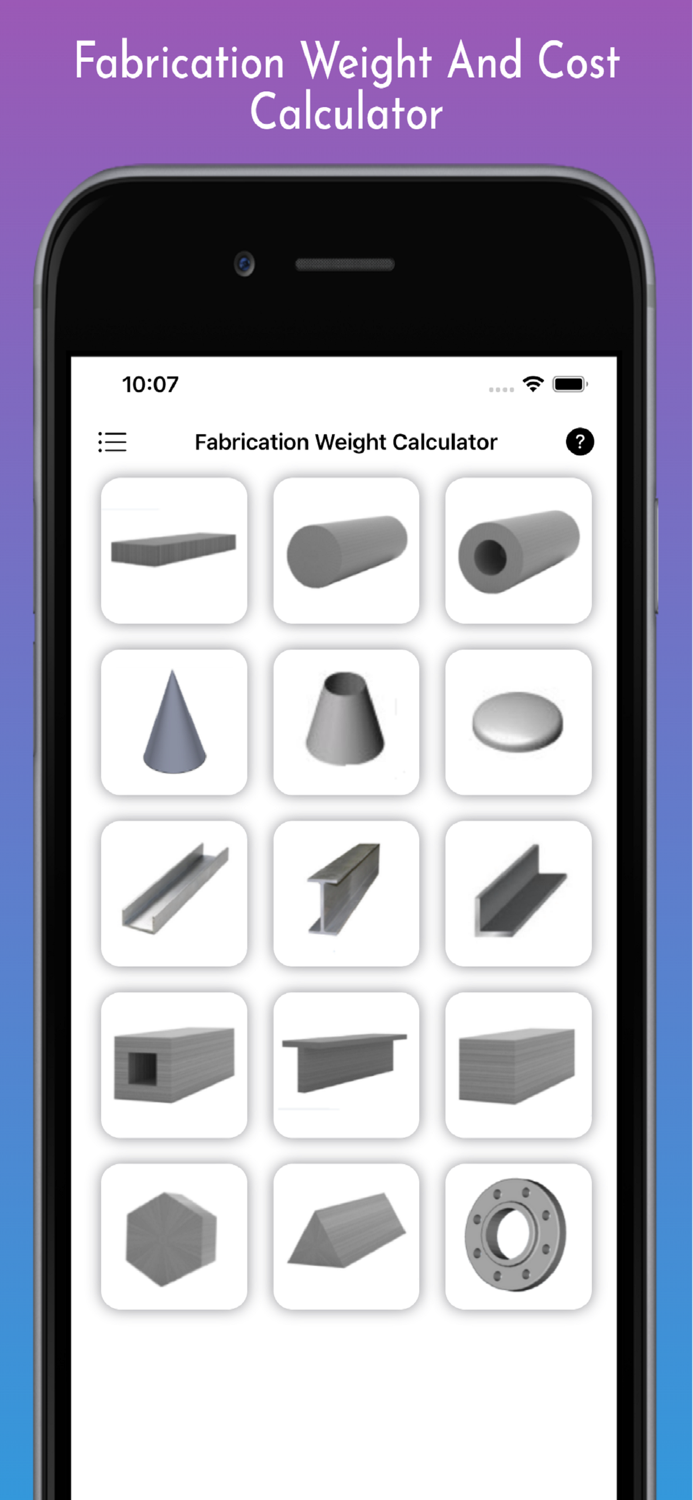 Fabrication Weight Calc Pro
