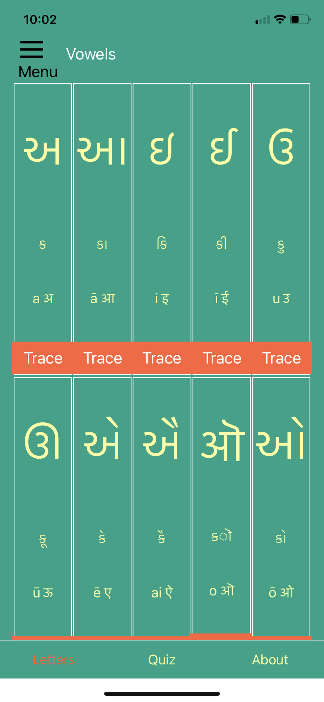Gujarati Alphabet!