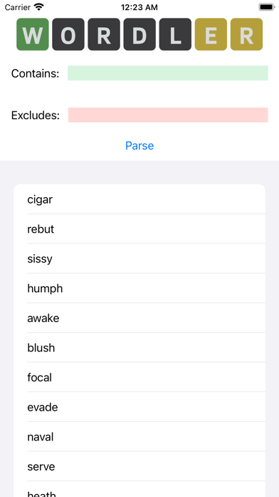 Wordler Dictionary Screenshot