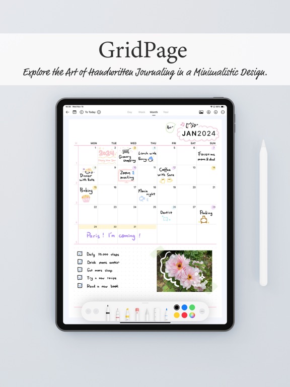 Screenshot #4 pour GridPage Pro - Daily Journal
