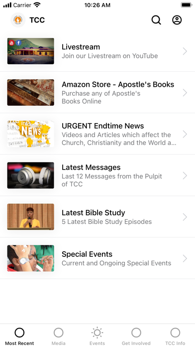 Trinidad Christian Center APP Screenshot