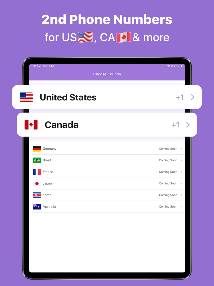 2nd Phone Number Second Line