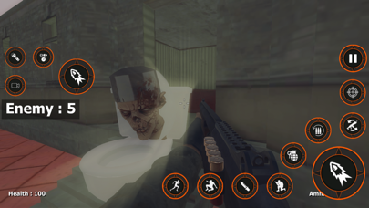Scary Toilet Nextbots Shooting Screenshot