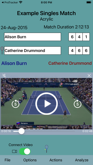 ProTracker Tennis Screenshot