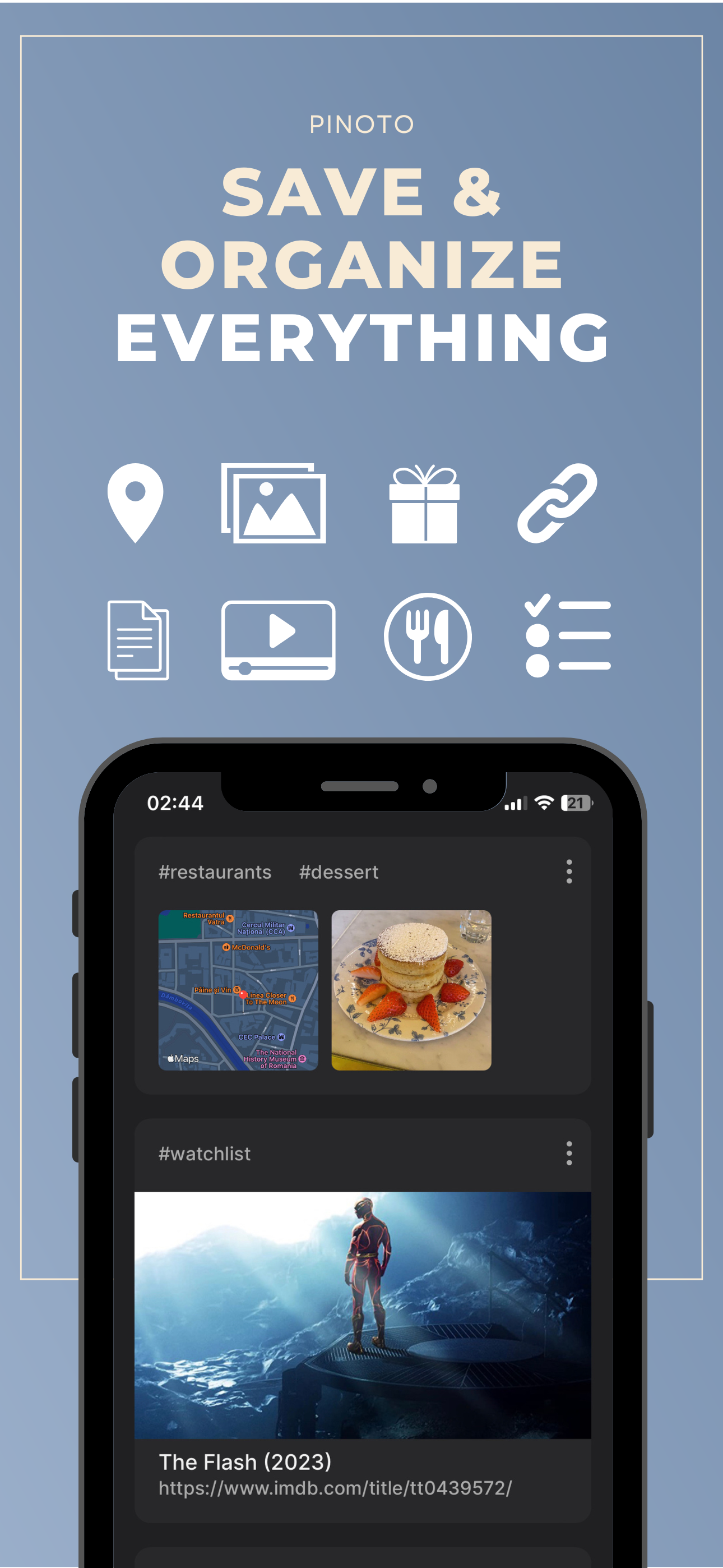 Pinoto - save and organize