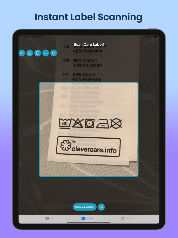Laundry Symbols AI Scanner