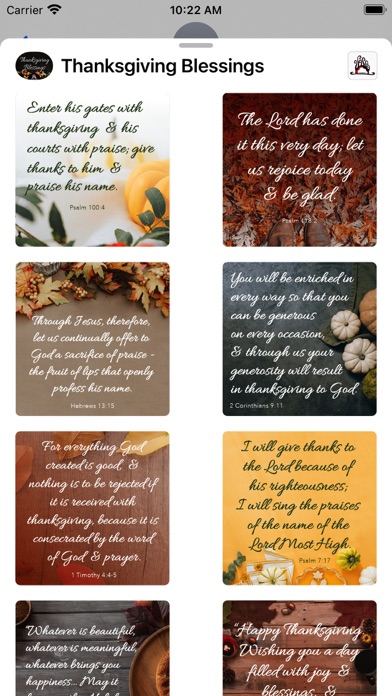 Thanksgiving Blessings Screenshot