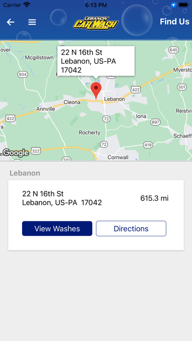 Lebanon Car Wash Co. Screenshot