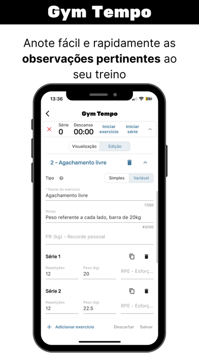 Gym Tempo - Contagem no treino Screenshot