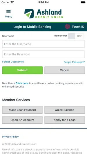 AshlandCU Mobile screenshot 1
