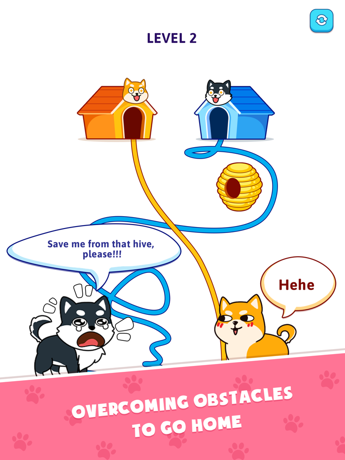 Dog Rush  Draw Home Puzzle