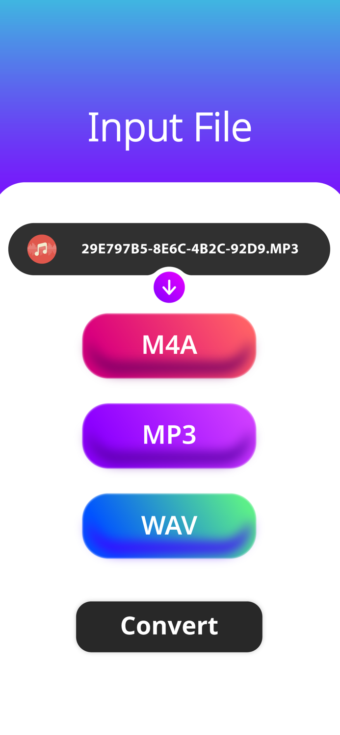 Audio Convert to MP3 M4A WAV
