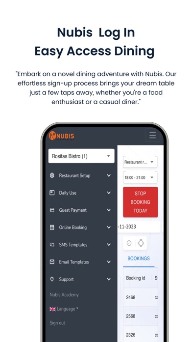 Table Booking POS mobile Screenshot