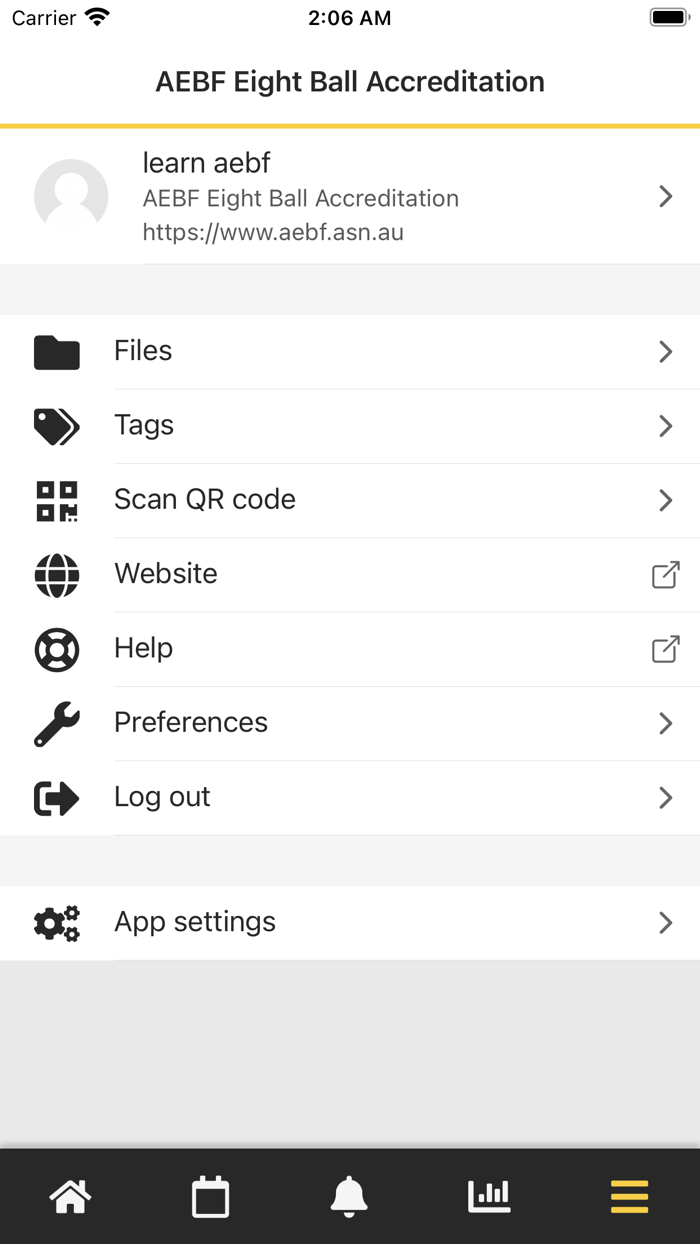 AEBF Eight Ball Accreditation