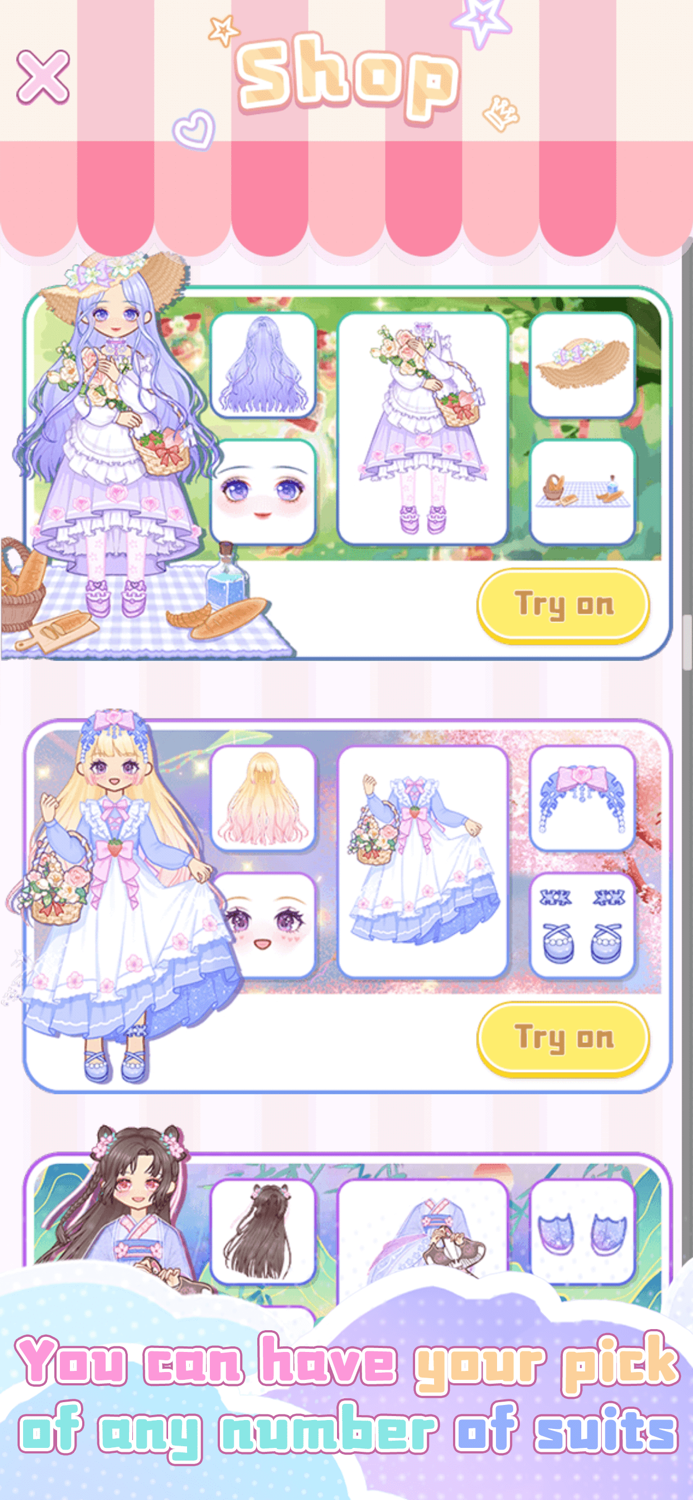 时尚少女-可盐可甜的二次元装扮