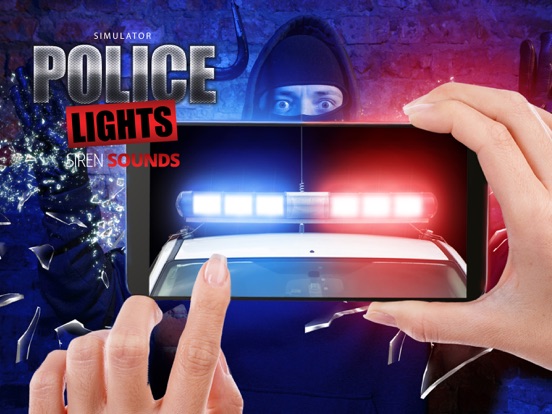 Police lights siren sounds