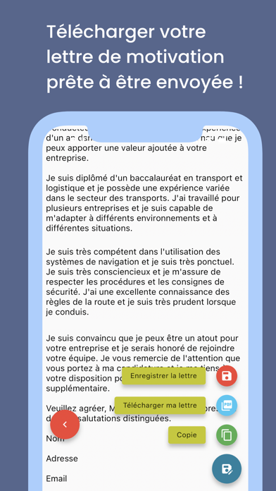 Lettre de motivation IA screenshot n.4