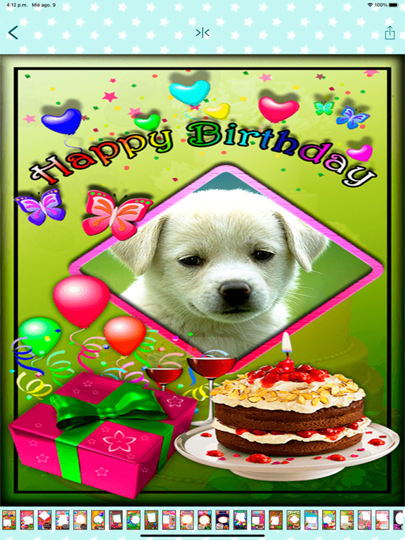 Happy birthday frames cards . iPad screenshot 2 - Photo & Video app