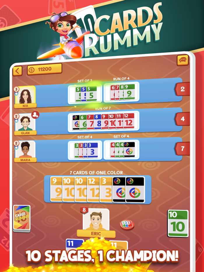 10 Cards Rummy